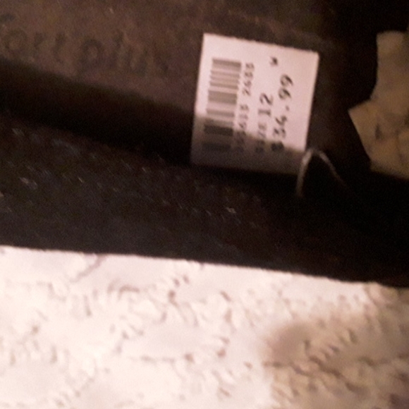 Black wedge heels with elastic across the top. Nwt - Picture 3 of 3